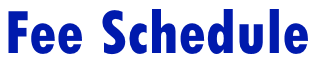 Fee Schedule