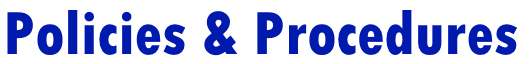 Policies and Procedures