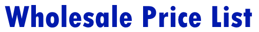 Wholesale Price List